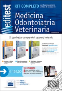 EdiTEST 1. Kit completo di preparazione ai test di accesso in medicina, odontoiatria, veterinaria. Con DVD. Con aggiornamento online libro