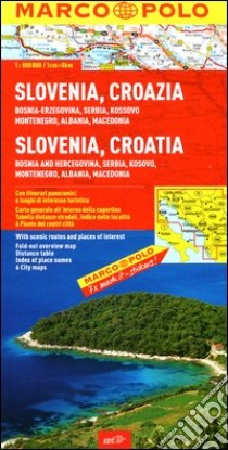 Slovenia, Croazia, Bosnia-Erzegovina, Serbia, Kossovo, Montenegro, Albania, Macedonia 1:800.000 libro