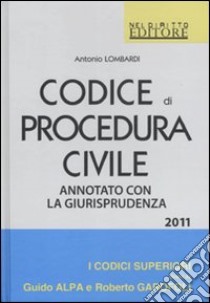 Codice di procedura civile. Annotato con la gurisprudenza libro di Lombardi Antonio