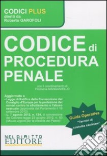 Codice di procedura penale-Termini di custodia cautelare libro