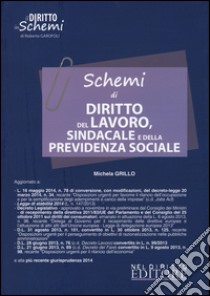 Schemi di diritto del lavoro, sindacale e della previdenza sociale libro di Grillo Michela