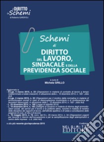 Schemi di diritto del lavoro, sindacale e della previdenza sociale libro di Grillo Michela