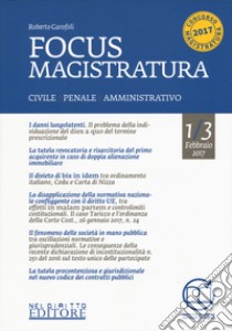 Focus magistratura. Concorso magistratura 2017: Civile; penale; amministrativo. Con aggiornamento online. Vol. 1 libro di Garofoli Roberto