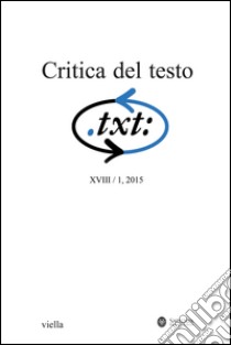 Critica del testo. Vol. 18/1 libro