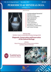 Periodico di mineralogia (2015). Ediz. inglese. Vol. 84 libro di La Russa M. F. (cur.); Ruffolo S. A. (cur.); Alvarez De Buergo M. (cur.)