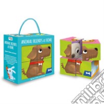 Animal friends at home. Jigsaw cubes and book. Ediz. a colori. Con Gioco libro di Fabris Nadia