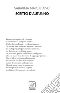 Scritto d'autunno libro di Napolitano Sabatina