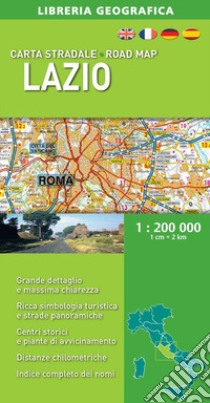 Lazio. Carta stradale 1:200.000 libro