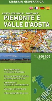 Piemonte e Valle d'Aosta 1:200.000 libro