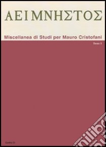Aeimnestos. Miscellanea di studi per Mauro Cristofani libro di Adembri B. (cur.)