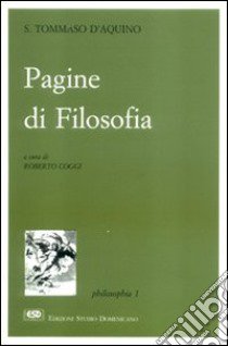 Pagine di filosofia libro di Tommaso d'Aquino (san); Coggi R. (cur.)