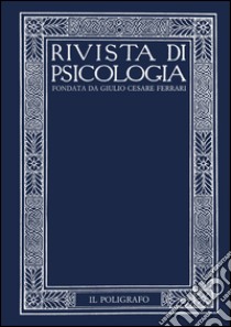 Rivista di psicologia (1989). Vol. 2: Maggio-agosto libro