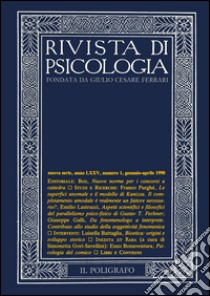 Rivista di psicologia (1990). Vol. 1: Gennaio-aprile libro