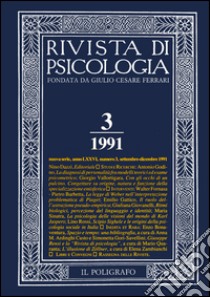 Rivista di psicologia (1991). Vol. 3: Settembre-dicembre libro