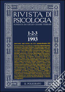 Rivista di psicologia (1993) vol. 1-3. Gennaio-dicembre libro