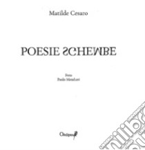 Poesie sghembe libro di Cesaro Matilde