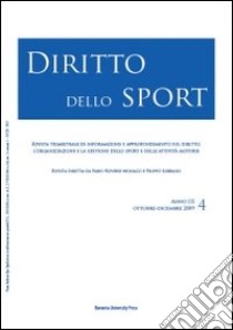 Diritto dello sport (2009). Vol. 4 libro