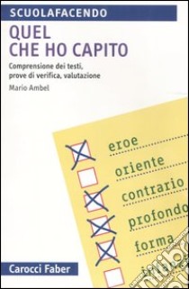 Quel che ho capito. Comprensione dei testi, prove di verifica, valutazione libro di Ambel Mario