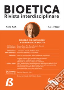 Bioetica. Rivista interdisciplinare (2022). Vol. 3-4 libro