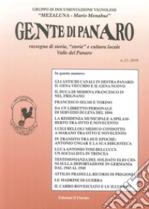 Gente di Panaro. Rassegna di storia, «storie» e cultura locale. Valle del Panaro. Vol. 21 libro di Gruppo documentaz. Vignolese «Mezaluna-M. Menabue» (cur.)