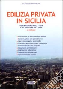 Edilizia privata in Sicilia libro di Monteleone Giuseppe