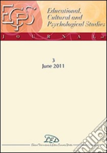 Journal of educational, cultural and psychological studies (ECPS Journal). Ediz. italiana e inglese (2011). Vol. 3 libro