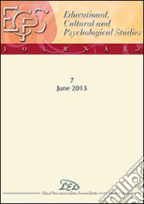 Journal of educational, cultural and psychological studies (ECPS Journal). Ediz. italiana, inglese e spagnola (2013). Vol. 7 libro