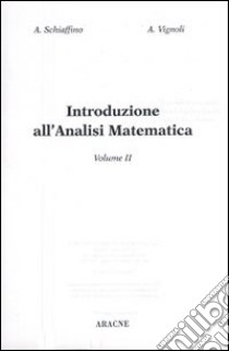 Analisi matematica 2 libro di Schiaffino Andrea