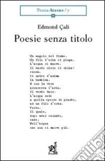 Poesie senza titolo libro di Çali Edmond