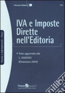 Iva e imposte dirette nell'editoria libro di Balducci Vincenzo