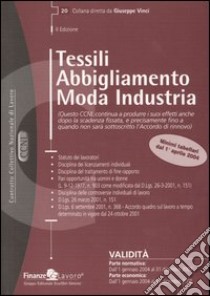 Tessili, abbigliamento, moda, industria libro