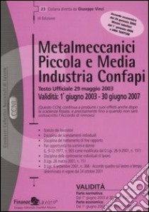 Metalmeccanici piccola e media industria Confapi libro