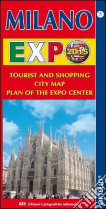 Milano Expo 2015. Tourist and shopping city map. Plan of the Expo center libro