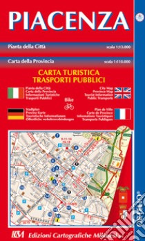 Piacenza. Mappa della città e provincia 1:13.000. Ediz. italiana, inglese, tedesca e francese libro