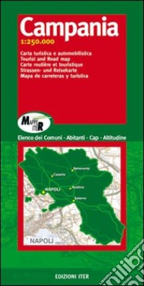 Campania. Carta turistica e automobilistica 1:250.000 libro