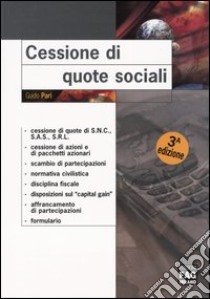 Cessione di quote sociali libro di Pari Guido