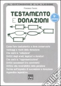 Testamento e donazioni libro di Tavano Francesco