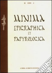 Minima epigraphica et papyrologica. Anno I. Vol. 1 libro di Costabile F. (cur.)