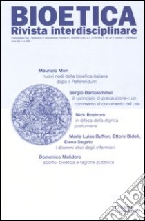 Bioetica. Rivista interdisciplinare (2005) (4) libro