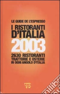 Ristoranti d'Italia 2003 libro