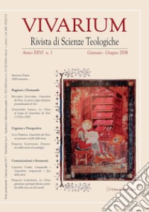 Vivarium. Rivista di scienze teologiche (2018). Vol. 1 libro