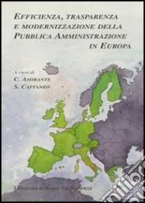 Efficienza, trasparenza e modernizzazione della pubblica amministrazione in Europa libro di Amirante C. (cur.); Cattaneo S. (cur.)