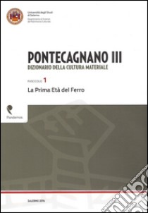 Pontecagnano III. Dizionario della cultura materiale. Vol. 1: La prima età del ferro libro di Gastaldi Patrizia; D'Agostino Bruno; Cerchiaia L. (cur.)