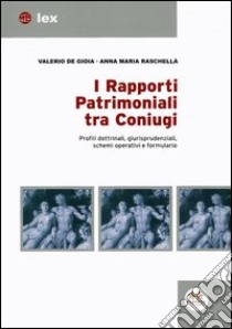 I rapporti patrimoniali tra coniugi. Profili dottrinali, giurisprudenziali, schemi operativi e formulario libro di De Gioia Valerio; Raschellà Anna M.