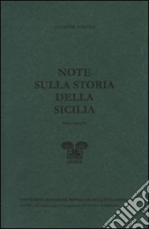 Note sulla storia della Sicilia libro di Alestra Giuseppe