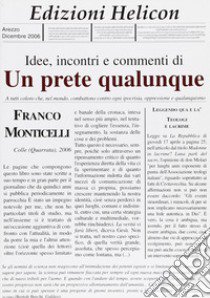 Un prete, qualunque libro di Monticelli Franco