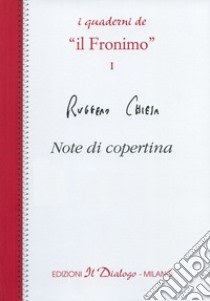 Note di copertina libro di Chiesa Ruggero