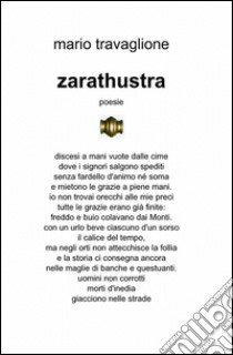 Zarathustra libro di Travaglione Mario