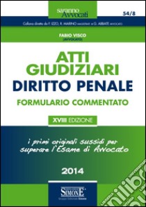 Atti giudiziari. Diritto penale. Formulario commentato libro di Visco Fabio