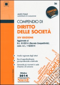 Compendio di diritto delle società libro di Fiale Aldo